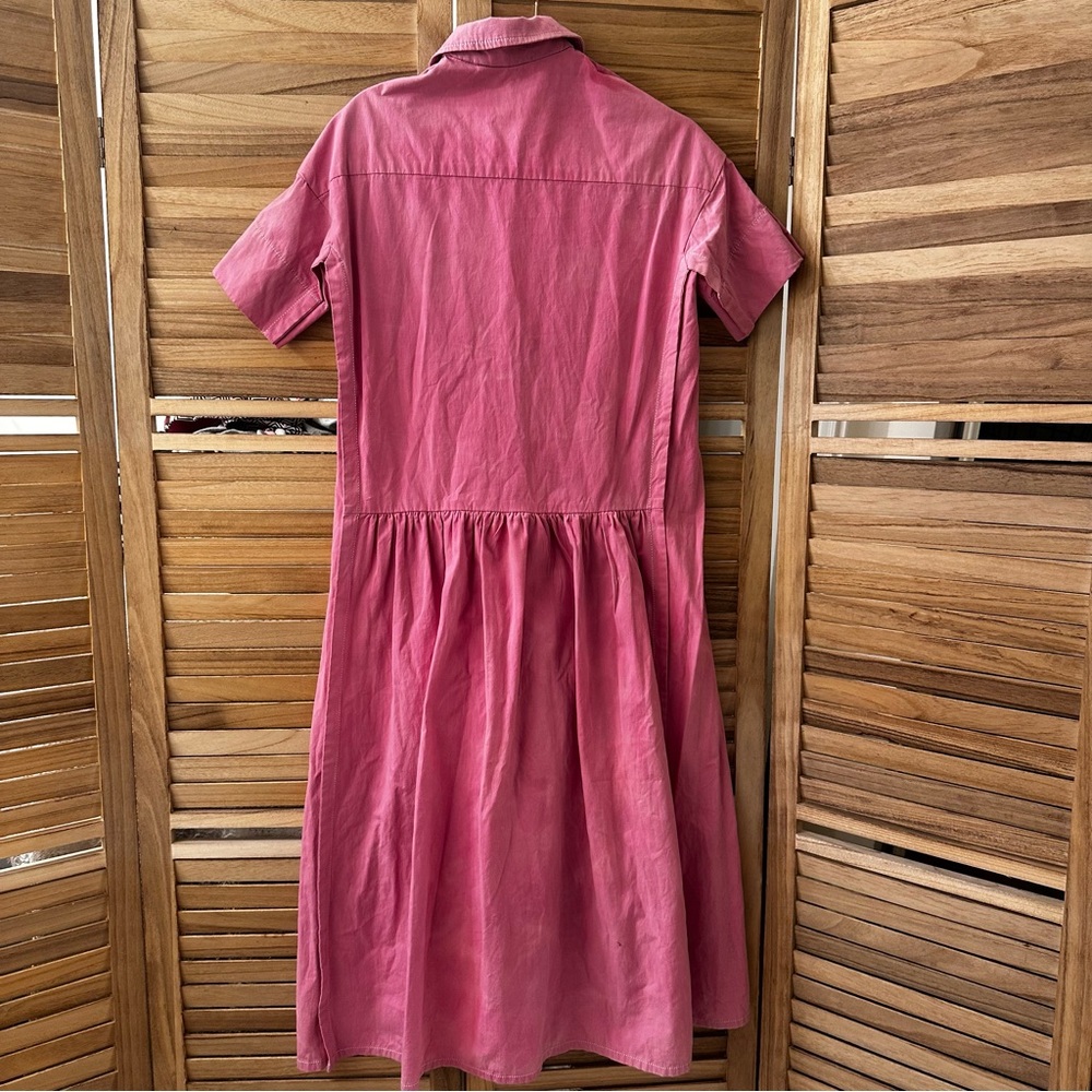 Caron Callahan Trista Short Sleeves Collared Midi Dress in pink size XS - Picture 5 of 9